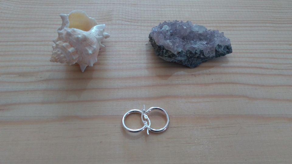 Imagen de arracadas de plata cierre de broche chicas